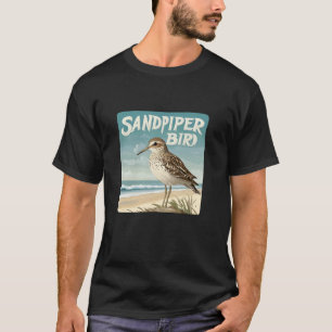 Geweldige strand met zandloper vogelkostuum t-shirt