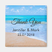 Geweldige strand tropisch landschap foto bruiloft magneet (Voorkant)