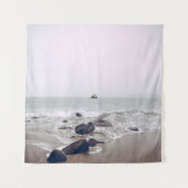 Geweldige strand Uitzicht Wandkleed (Voorkant)