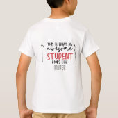Geweldige student moderne typografie leuk schattig t-shirt (Achterkant)