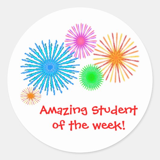 Geweldige student van de week! ronde sticker (Voorkant)