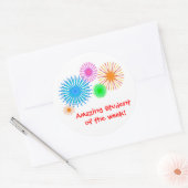 Geweldige student van de week! ronde sticker (Envelop)