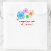 Geweldige student van de week! ronde sticker (Tas)