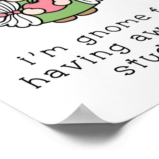 Geweldige studenten Gnome-leraar Poster (Hoek)