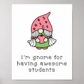 Geweldige studenten Gnome-leraar Poster (Voorkant)