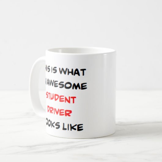 geweldige studentenchauffeur koffiemok (Voorkant links)