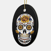 Geweldige suikerschedel keramisch ornament (Links)