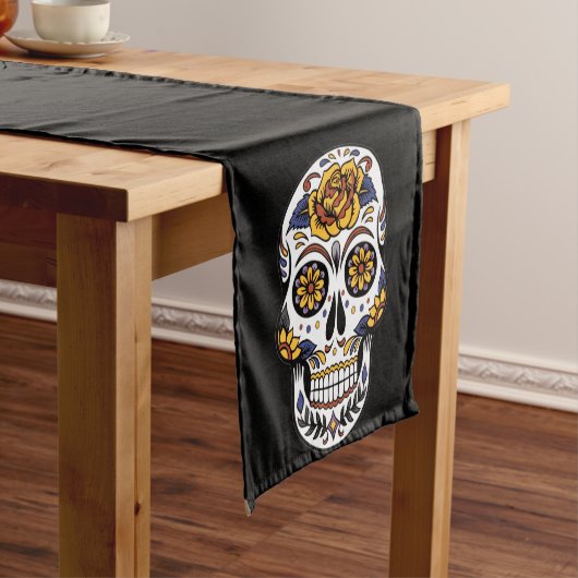 Geweldige suikerschedel korte tafelloper (Voorbeeld)