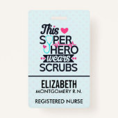 Geweldige superheld Gezegde Typografie Badge (Voorkant)