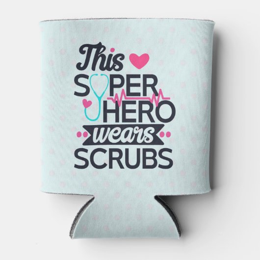 Geweldige superheld Gezegde Typografie Blikjeskoeler (Voorkant)