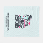 Geweldige superheld Gezegde Typografie Fleece Deken (Voorkant (Horizontaal))