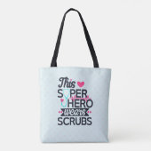 Geweldige superheld Gezegde Typografie Tote Bag (Achterkant)