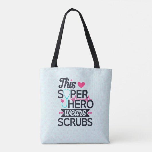 Geweldige superheld Gezegde Typografie Tote Bag (Achterkant)