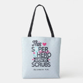 Geweldige superheld Gezegde Typografie Tote Bag (Achterkant)