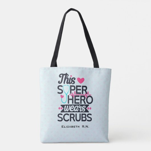 Geweldige superheld Gezegde Typografie Tote Bag (Achterkant)