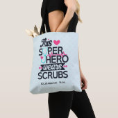 Geweldige superheld Gezegde Typografie Tote Bag (Dichtbij)
