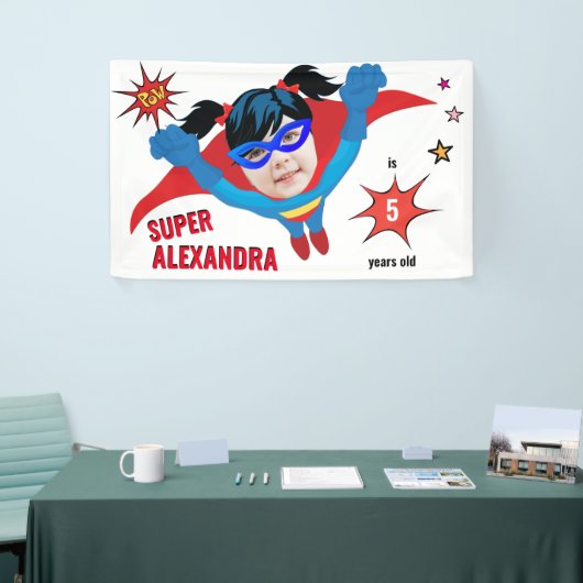 Geweldige superheld Tremendous Birthday Gift Spandoek (Beurs)