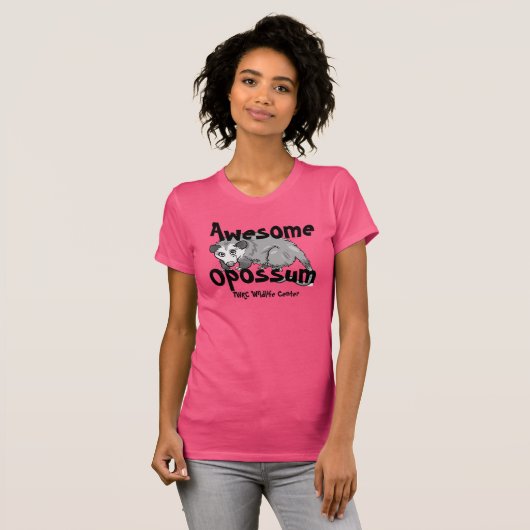 Geweldige T-shirt met Opossum (Voorkant volledig)