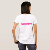 Geweldige T-Shirt White, voor dames met blozen (Achterkant volledig)