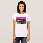 Geweldige T-Shirt White, voor dames met blozen (Voorkant volledig)