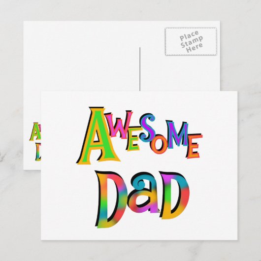 Geweldige T-shirts voor papa en cadeautjes Briefkaart (Voorkant / Achterkant)