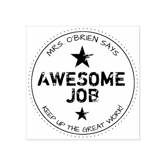 Geweldige taak | Aangepaste leraren Rubberstempel (Afrduk)