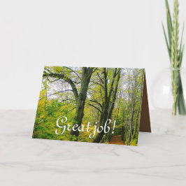 Geweldige taak personaliseer Herfst Leaf Destiny D Bedankkaart