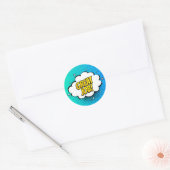 Geweldige Taak Stripboek Pop Art Sticker (Envelop)
