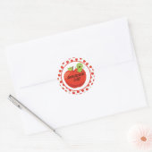 Geweldige Taakappels en -wormen Ronde Sticker (Envelop)