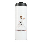 Geweldige Taekwondo mama Athletic Moeder Martial A Thermosbeker (Voorkant)