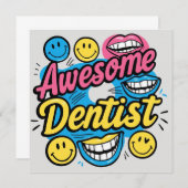 Geweldige tandarts bedankt kaart (Voorkant / Achterkant)