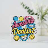 Geweldige tandarts bedankt kaart (Staand voorkant)