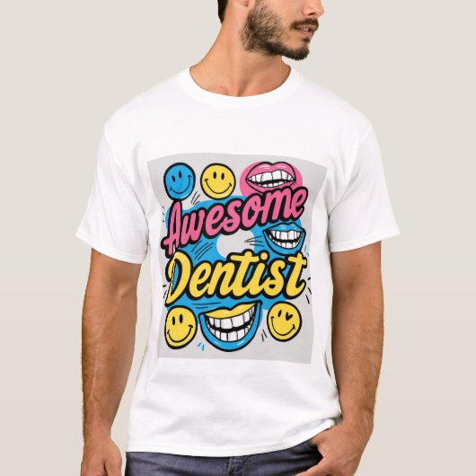 Geweldige tandarts bedankt t-shirt (Voorkant)