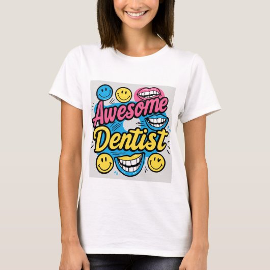 Geweldige tandarts bedankt t-shirt (Voorkant)