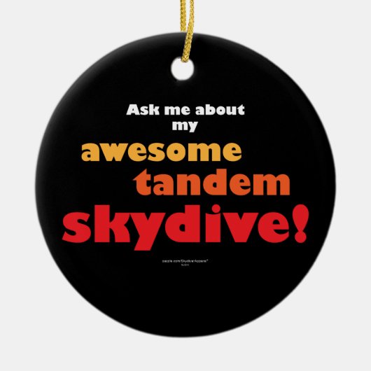 Geweldige Tandem Skydive Keramisch Ornament (Voorkant)
