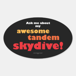Geweldige Tandem Skydive Ovale Sticker