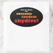Geweldige Tandem Skydive Ovale Sticker (Tas)