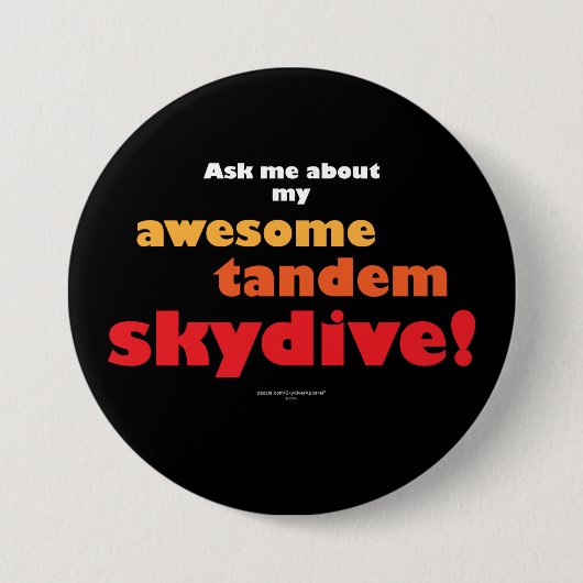 Geweldige Tandem Skydive Ronde Button 7,6 Cm (Voorkant)