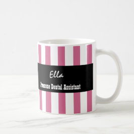 Geweldige tandheelkundige assistent PINK WHITE Str Koffiemok