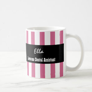Geweldige tandheelkundige assistent PINK WHITE Str Koffiemok