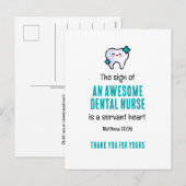 GEWELDIGE TANDHEELKUNDIGE VERPLEEGKUNDIGE HARTELIJ FEESTDAGENKAART (Voorkant / Achterkant)