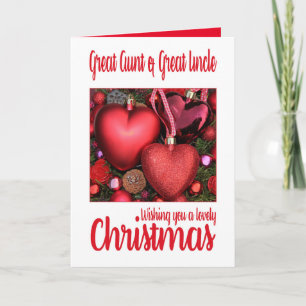 Geweldige tante en geweldige oom liefdevolle kerst feestdagen kaart