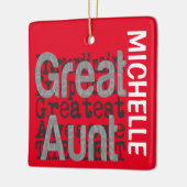 Geweldige tante Extraordinaire CUSTOM Keramisch Ornament (Links)