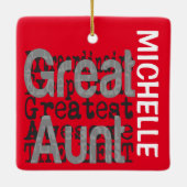 Geweldige tante Extraordinaire CUSTOM Keramisch Ornament (Achterkant)