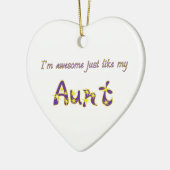 Geweldige tante keramisch ornament (Links)