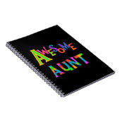 Geweldige tante T-shirts en geschenken Notitieboek (Rechterzijde)