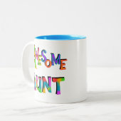 Geweldige tante T-shirts en geschenken Tweekleurige Koffiemok (Voorkant links)