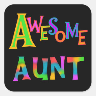 Geweldige tante T-shirts en geschenken Vierkante Sticker