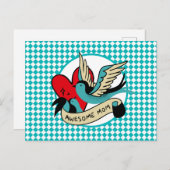 Geweldige Tattoo van mama en Harlequin Briefkaart (Voorkant / Achterkant)