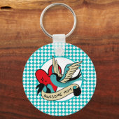 Geweldige Tattoo van mama en Harlequin Sleutelhanger (Voorkant)